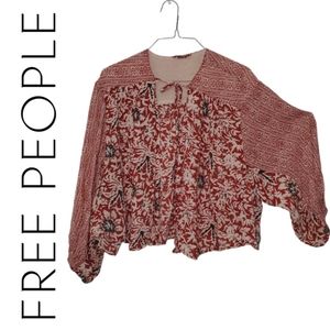 Free People Rogue Floral Printed Open Front Kimono